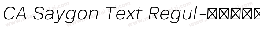CA Saygon Text Regul字体转换